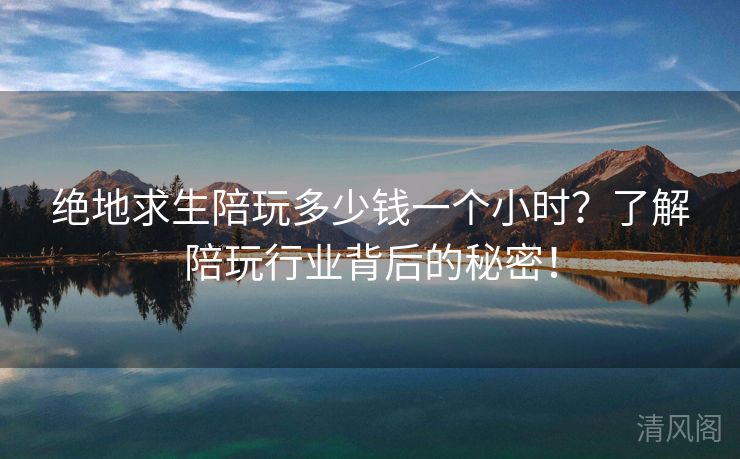 绝地求生陪玩多少钱一个小时？解陪玩行业背后秘密！  第1张