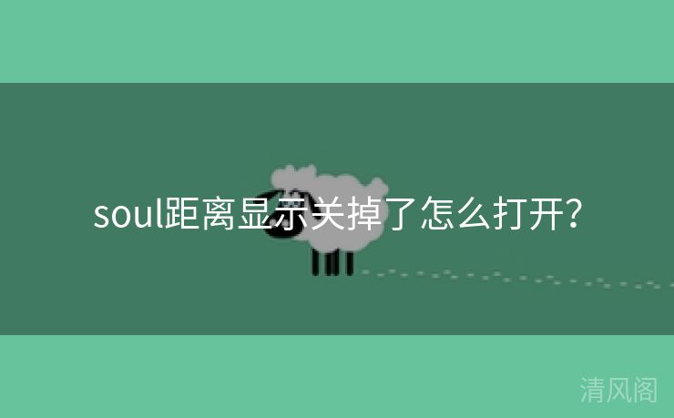 soul距离显示关掉怎么打开?  第2张