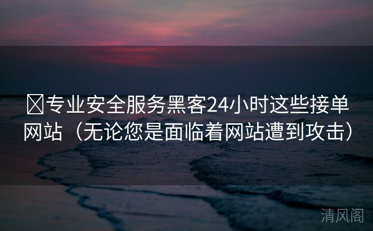 领域保险服务黑客24小时这些接单网站〔任凭您是面对着网站遭到攻击〕  第3张