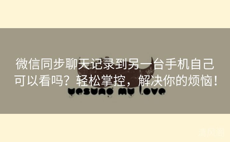 微信同步聊天记录到另一台手机自己可以看吗？轻松掌控，搞定你烦恼！  第2张
