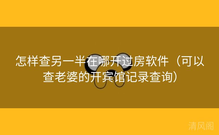怎样查另一半在哪开过房应用〔可以查老婆开宾馆记录查询〕  第1张