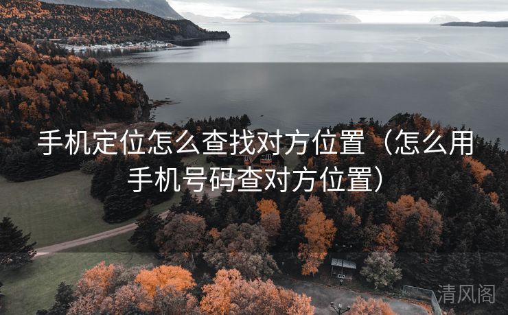 手机定位怎么查找对方位置〔怎么用手机号码查对方位置〕  第3张