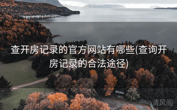 查开房记录官方网站有哪些〔查询开房记录合法途径〕  第3张